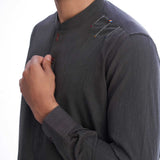 Dark Grey Textured Mens Shalwar Kameez 
