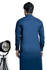 Deep Blue Polyester Kurta Pant