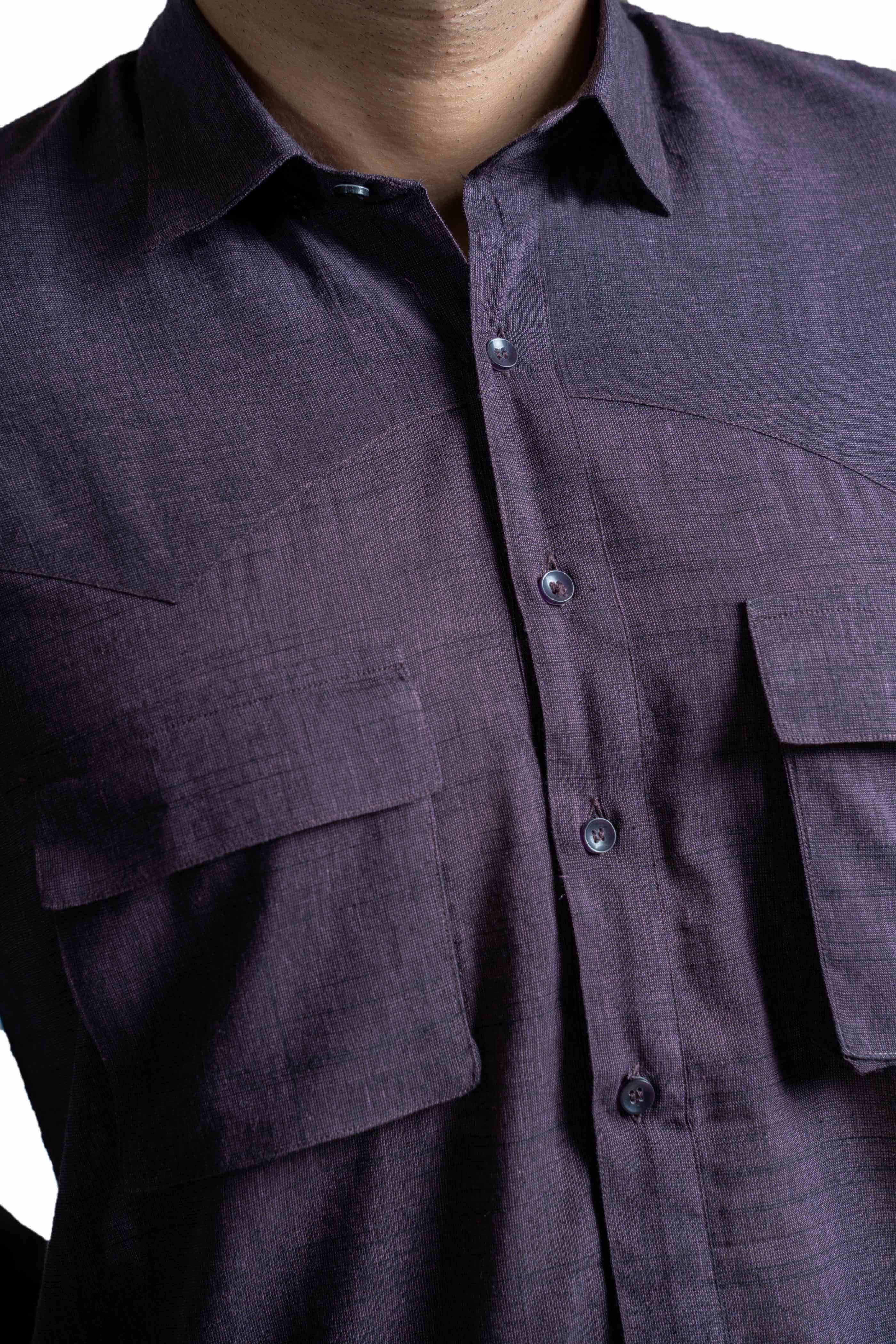 Deep Purple Curundi  Kurta Pants