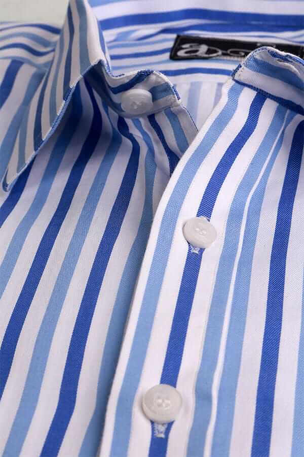 Duo Colored Blue  Formal Shirt for Men