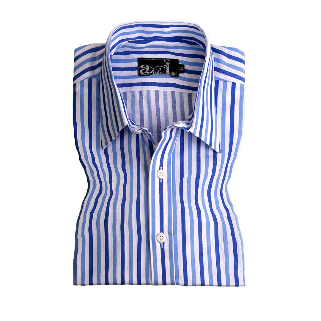 Duo Colored Blue  Formal Shirt for Men