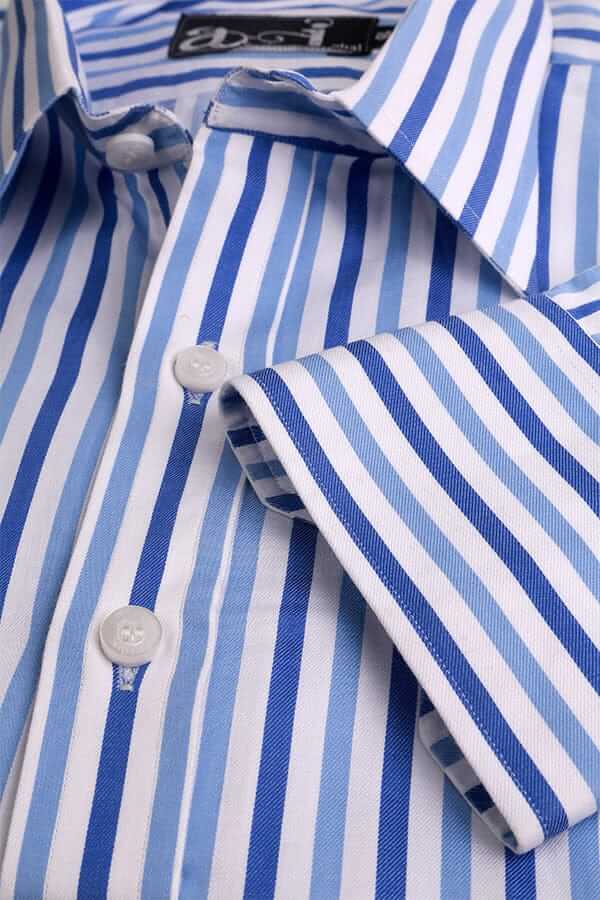 Duo Colored Blue  Formal Shirt for Men