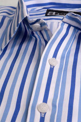 Duo Colored Blue  Formal Shirt for Men