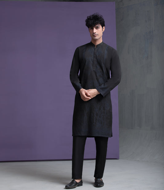 Black Cotton Jacquard 2.0