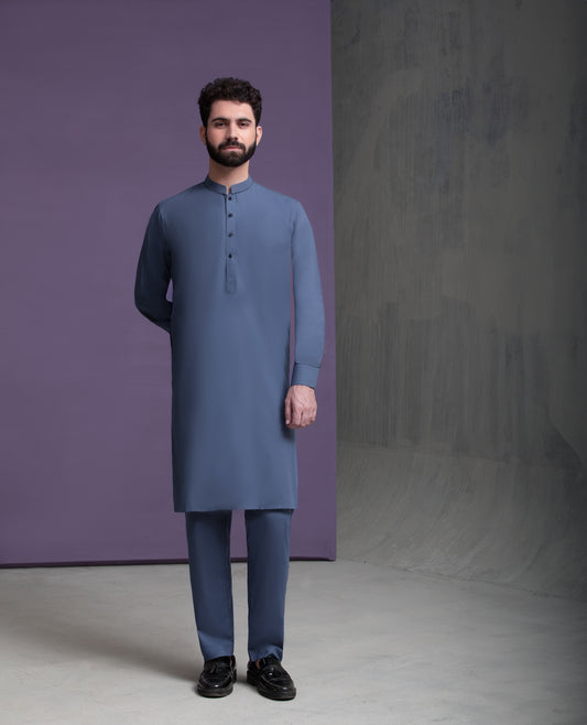 Ash Grey IronEZ Kurta Pyjama
