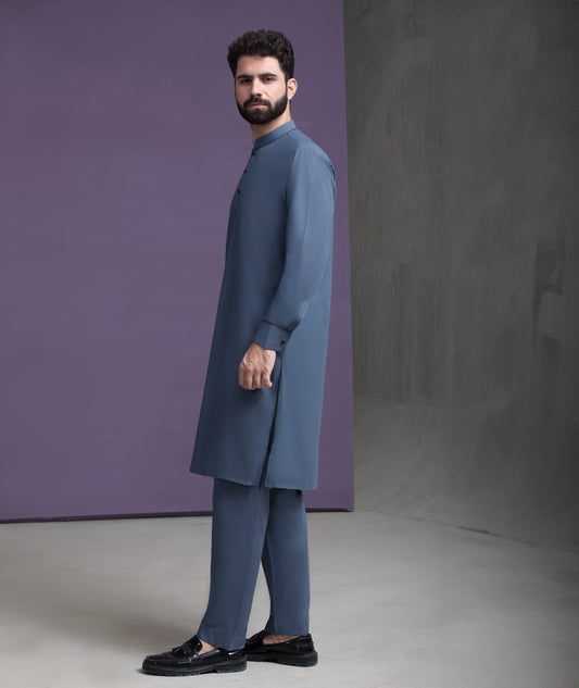 Ash Grey IronEZ Kurta Pyjama