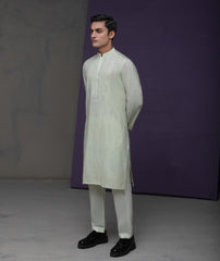 Pastel mint Cotton Jacquard