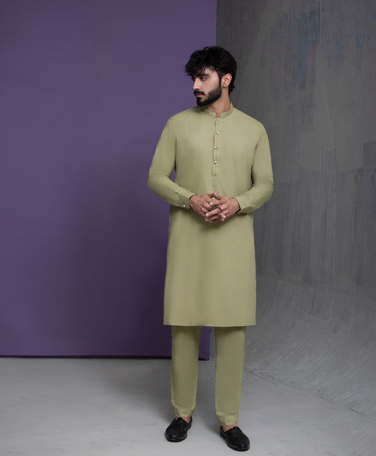 Pistachio IronEZ Kurta pyjama with details