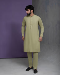 Pistachio IronEZ Kurta pyjama with details