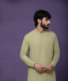Pistachio IronEZ Kurta pyjama with details