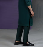 Emerald Green cotton jacquard with Self texture