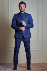 Raajah - A beautifully handcrafted suitings 120's woollen/silk blended 3pc suit with jacket