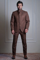Saakhi 2.0 - A beautifully handcrafted suitings 120's woollen/silk blended 3pc suit with jacket