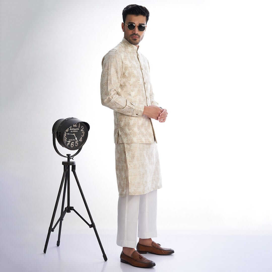 Fawn-Cotton-Brocade-Kurta-for-Men