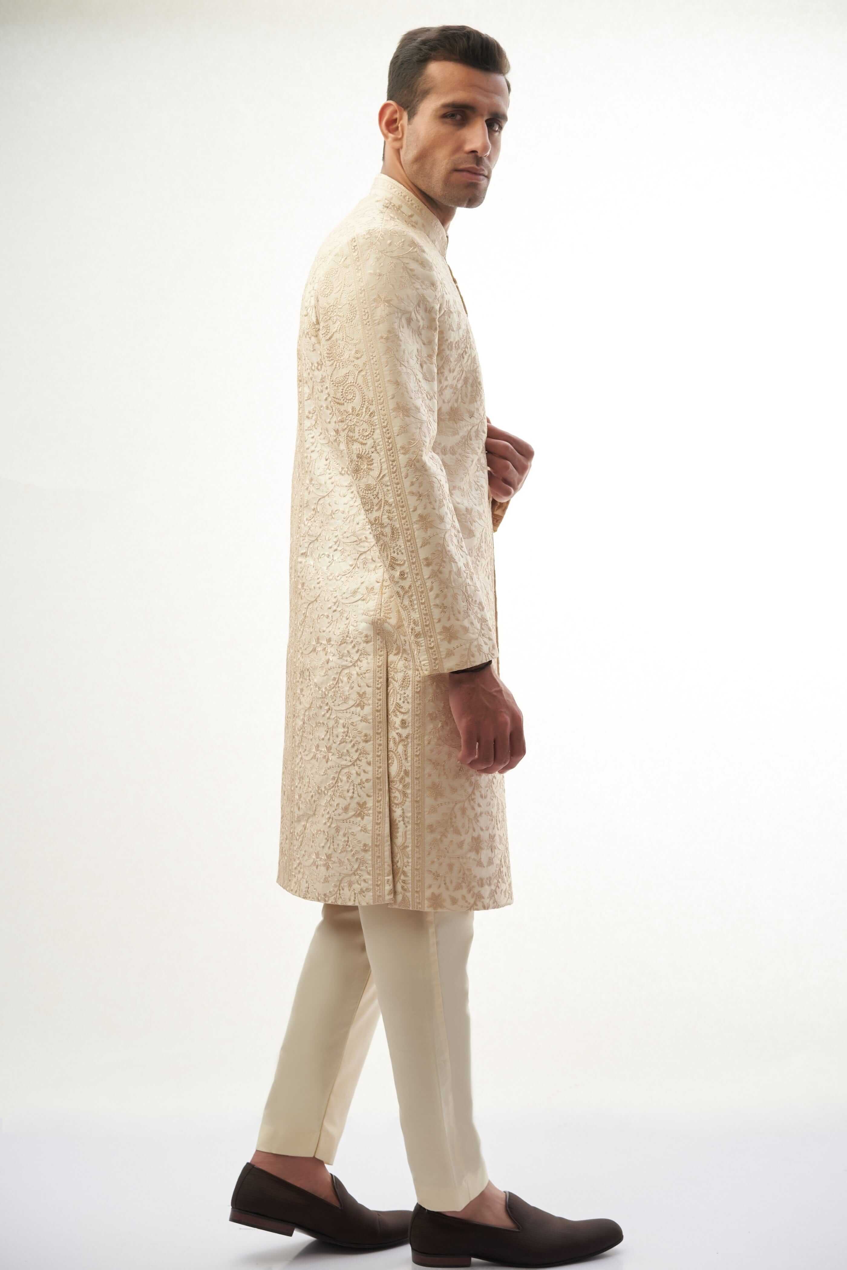 Fawn Sherwani 