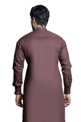 Fine Dark Brown Kurta and Pants 