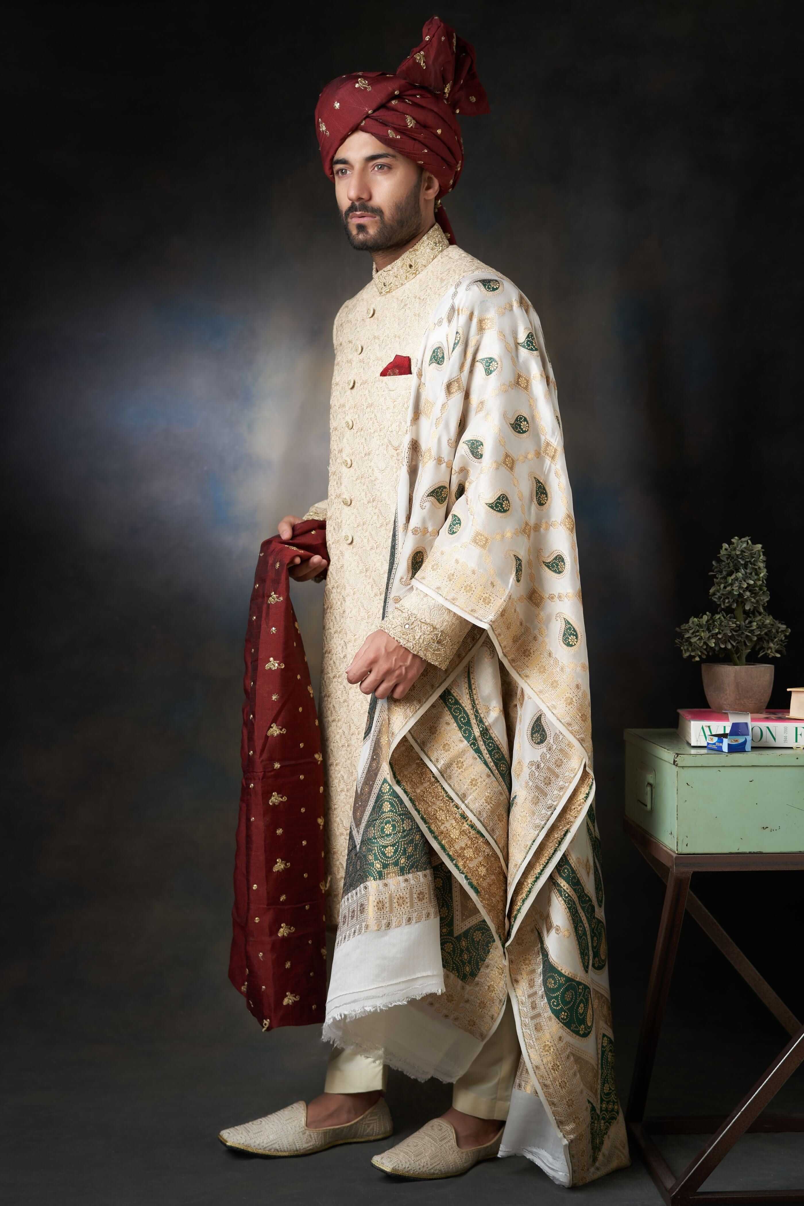 Pakistani mens hotsell wedding sherwani