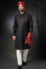 Jet Black Sherwani