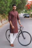 Light Blue and Brown kurta Pyjama for Mens 
