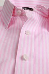 Light Pink Bengal Stripes Formal  Men Shirt