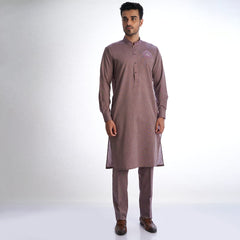 Mauve Men  kurta and drawstring trousers 