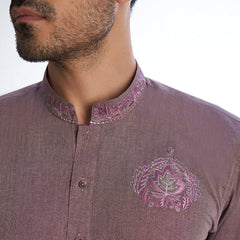 Mauve Men  kurta and drawstring trousers 