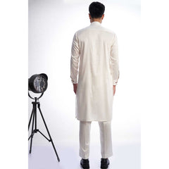 Off-White Kurta  Trousers  for Men