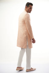 Peach Sherwani for men