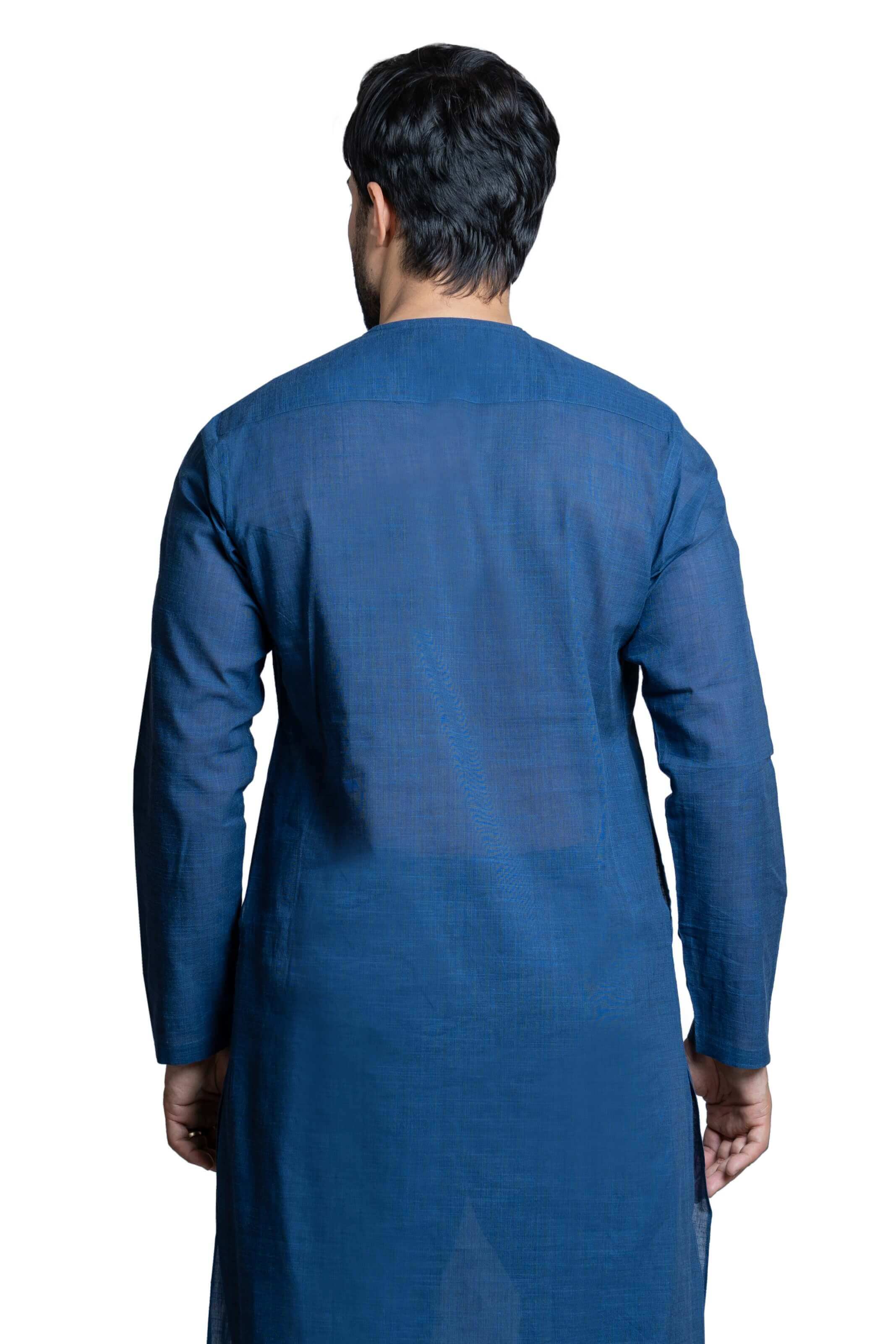 Pure Cotton  Blue Kurta Pajama