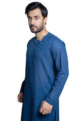 Pure Cotton  Blue Kurta Pajama