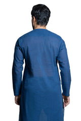 Pure Cotton  Blue Kurta Pajama