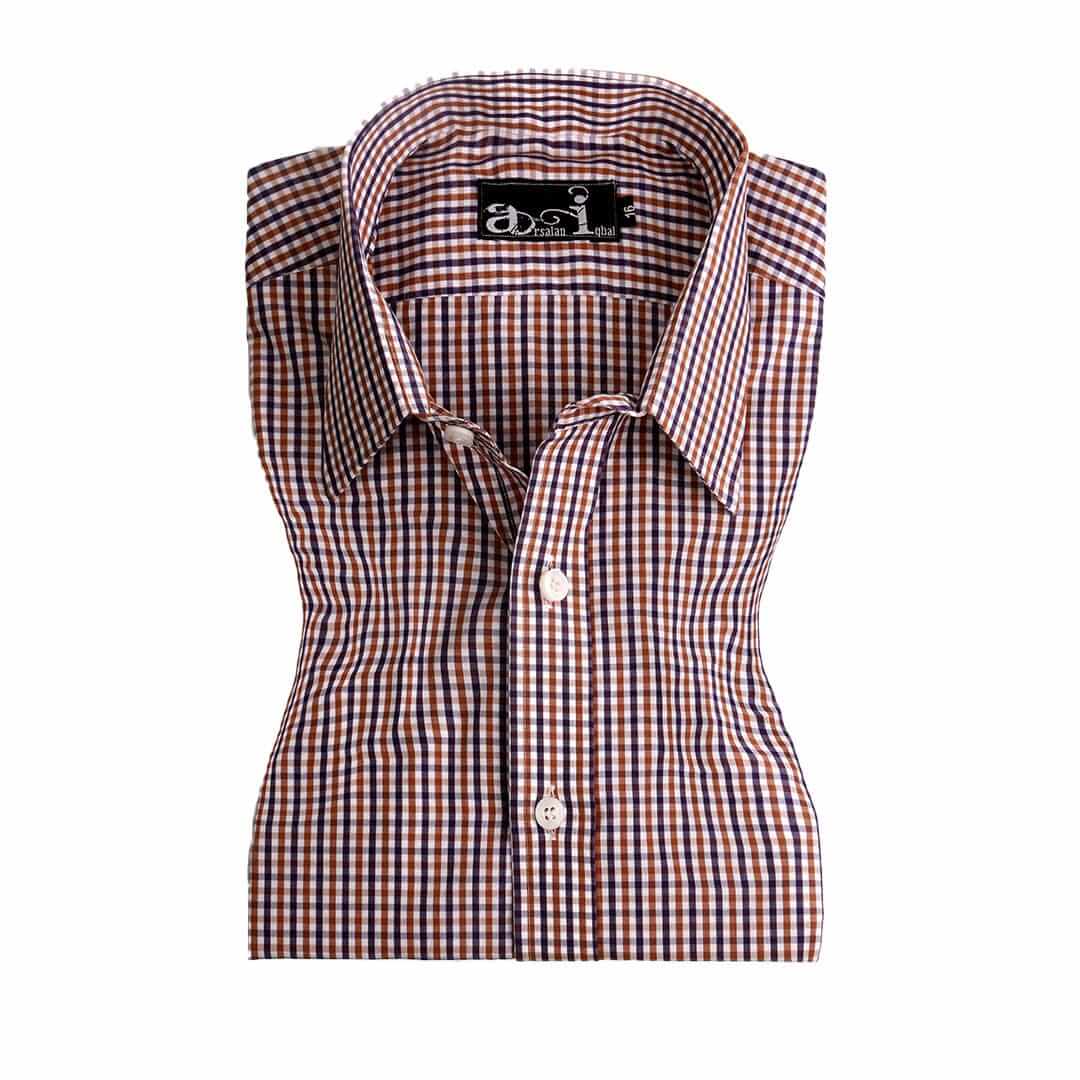 Red Gingham Check Formal Shirt for Men