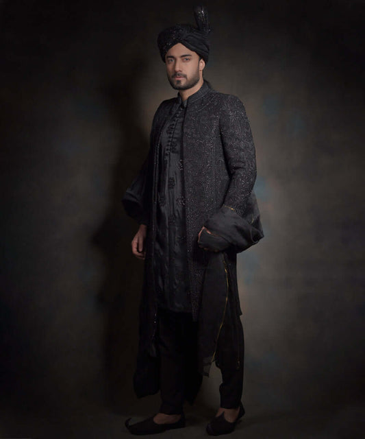 Buy Pakistani Sherwani For Groom Mens Wedding Sherwani Online The house of Arsalan Iqbal