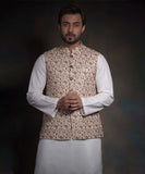 The Charmer - Ivory form fitted raw silk waistcoat