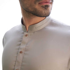 Silver Grey Men  Cotton-fitted Kura taouser 