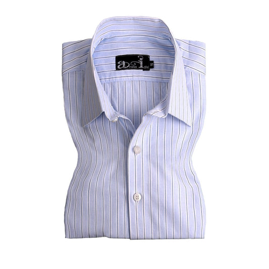 Sky Blue Pinstripes Formal Shirt for Men