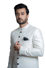 Turkish  White Embroidered Sherwani