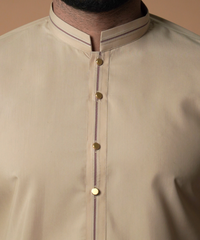 Kurta / Pants - Beige/Light gold