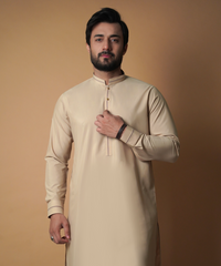 Kurta / Pants - Beige/Light gold