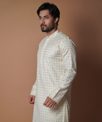 Kurta / Pants - Ivory resham