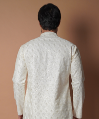 Kurta / Pants - Ivory resham