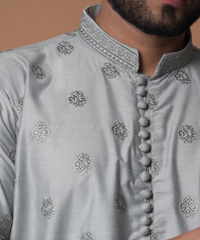 Kurta / Pants - Ash Grey Motif