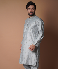 Kurta / Pants - Ash Grey Motif