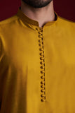 Mustard Front Open Prince Coat Set