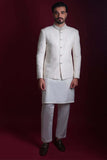 Pearl White 'Cross Stitch' - Prince Coat set