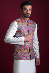 Rangreza - Mirror Work Waistcoat Set