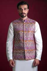 Rangreza - Mirror Work Waistcoat Set