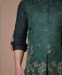 Rim Jhim - Emerald Green all embroidered waistcoat set