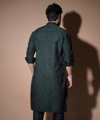 Jugnoo - Emerald Green floral kurta set