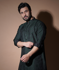 Jugnoo - Emerald Green floral kurta set